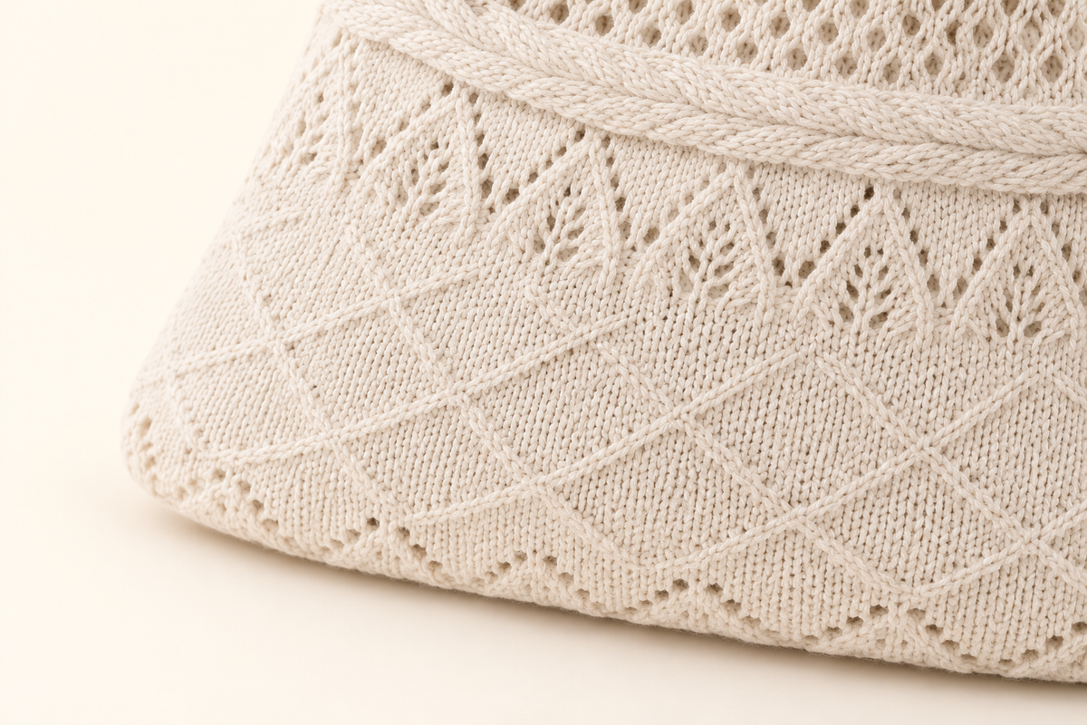 Ivory Crochet Hobo Bag