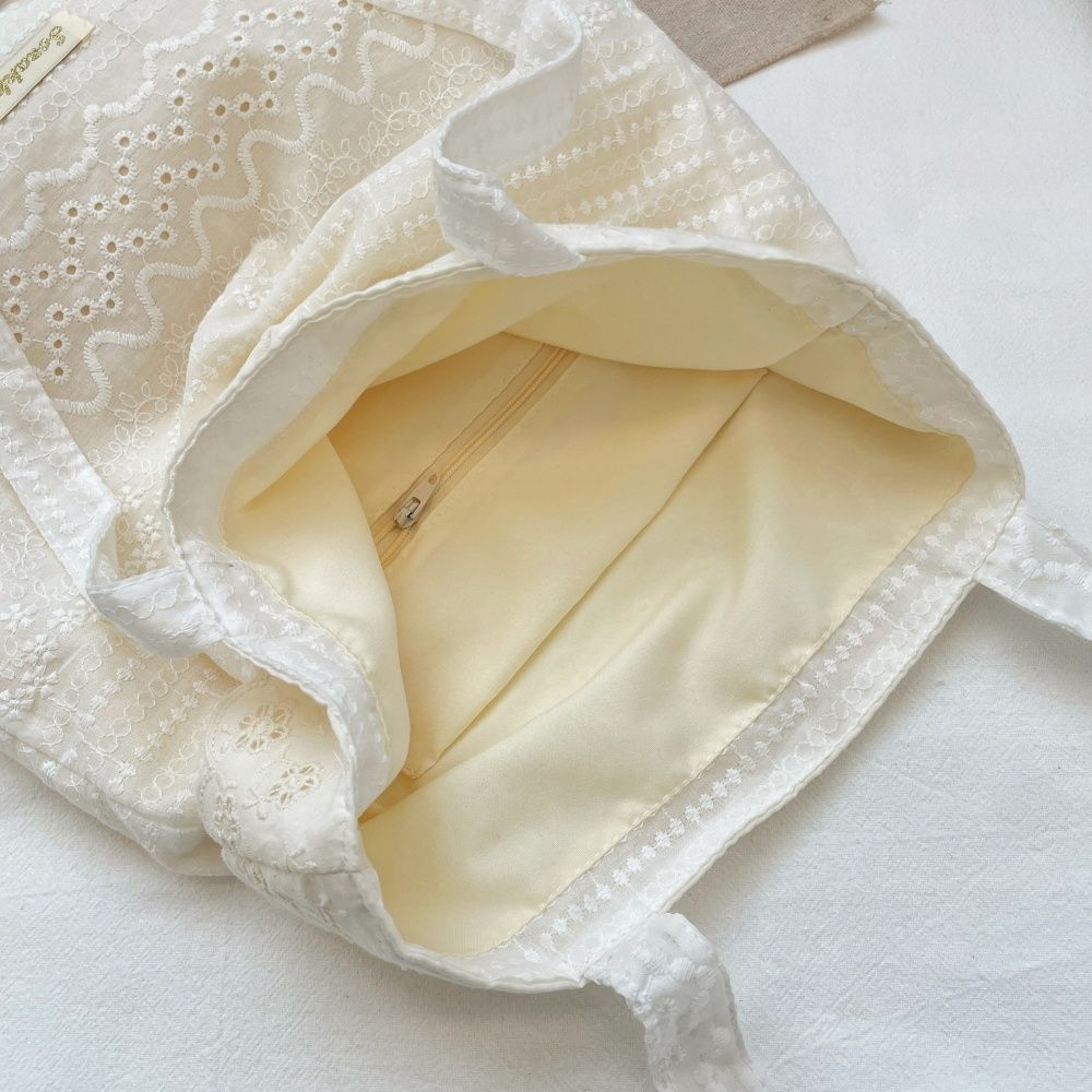 The Ivory Embroidery Cotton Tote