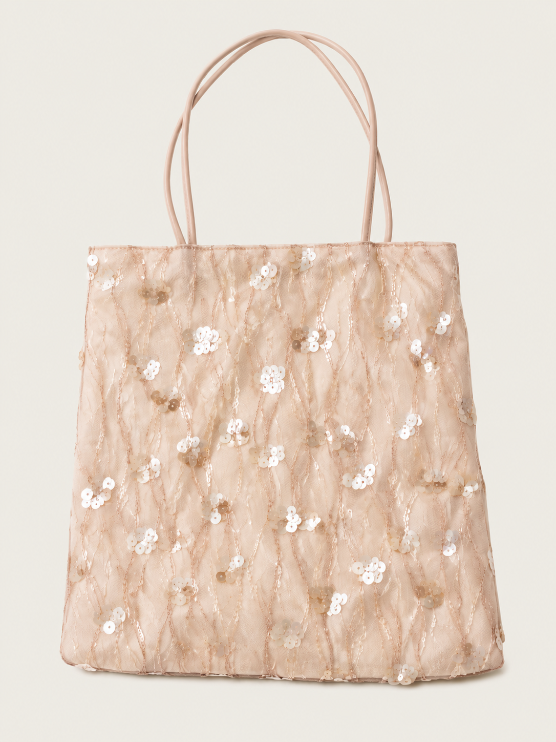 Champagne Sequin Embroidery Tote