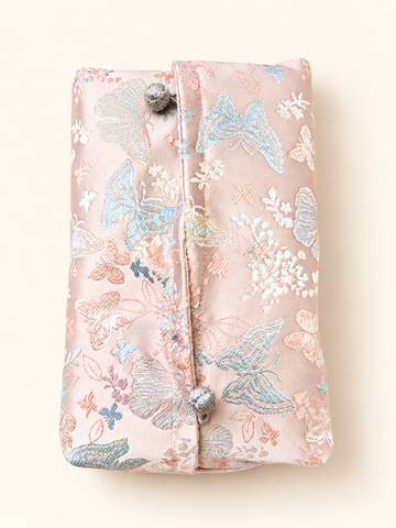 3D Folded-Corner Song Brocade-Inspired Tissue Pouch