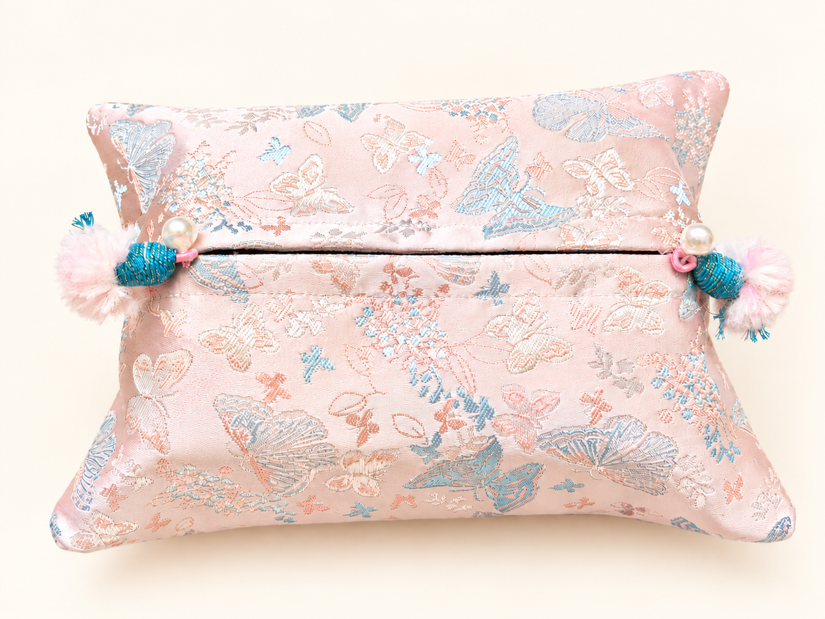 Song Brocade-Inspired Tissue Pouch with Tassels