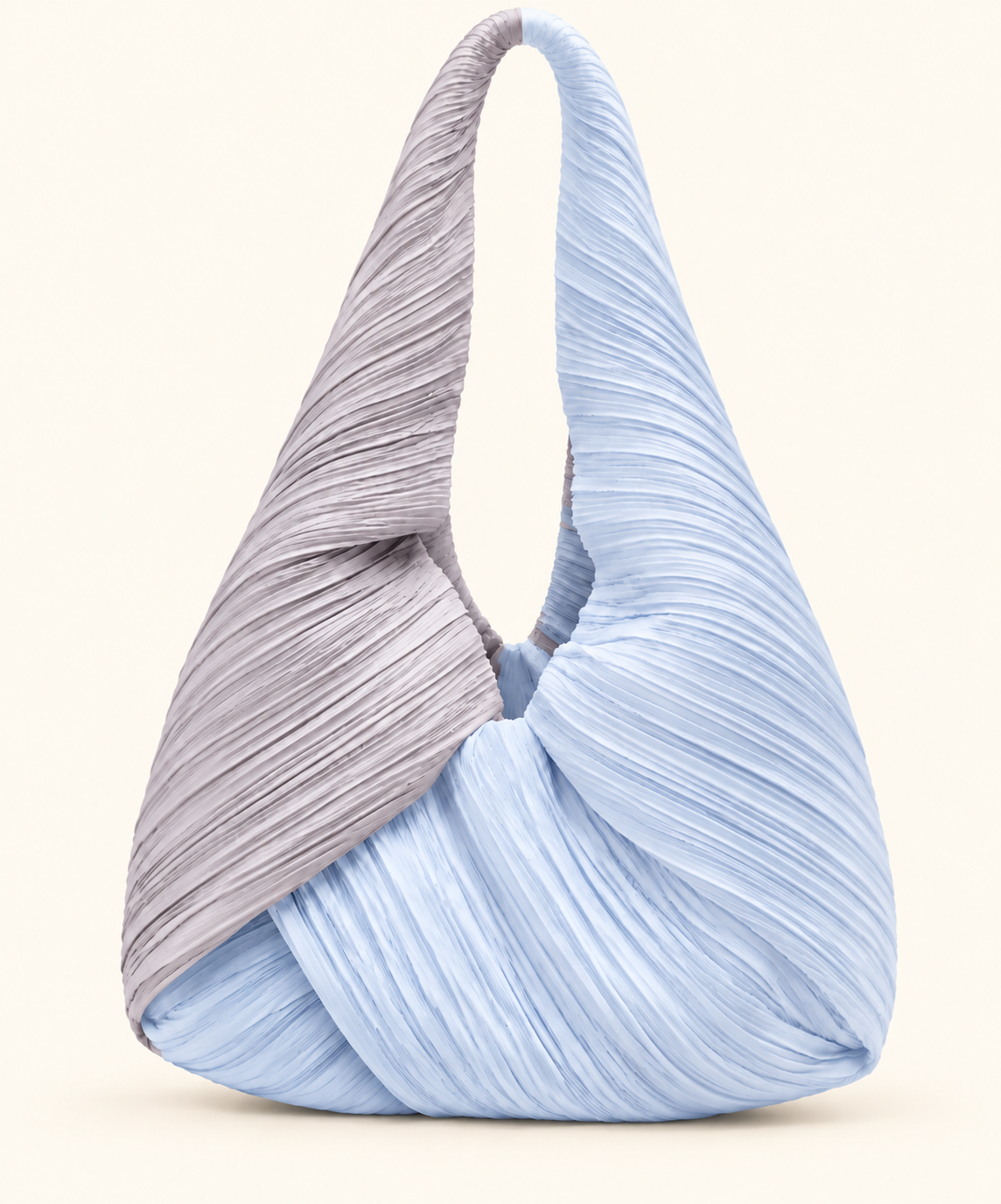 The Pleated Color-Block Triangle Bag